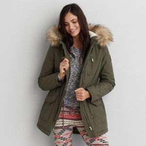 AEO American Eagle Long Parka Coat